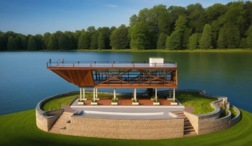 house with lake,house by the water,houseboat,boat house,eco hotel,floating stage,mid century house,pool house,3d rendering,floating island,summer house,eco-construction,modern house,holiday villa,lake view,dunes house,golf resort,floating islands,boathouse,build by mirza golam pir,Photography,General,Realistic