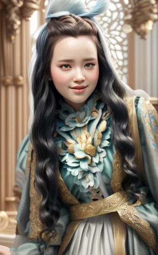 shuanghuan noble,oriental princess,hanbok,chinese art,yi sun sin,female doll,yuanyang,fairy tale character,oriental painting,taiwanese opera,korean royal court cuisine,xiangwei,baroque angel,doll figure,fantasy portrait,inner mongolian beauty,oriental girl,xizhi,celtic queen,hwachae