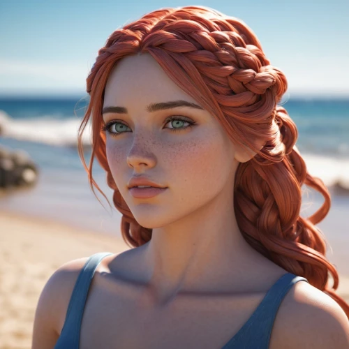 merida,ariel,little mermaid,elsa,mermaid,moana,mermaid vectors,braid,medusa,the sea maid,aphrodite,water nymph,coral,princess anna,cg,red-haired,siren,merfolk,nami,believe in mermaids,Conceptual Art,Fantasy,Fantasy 04