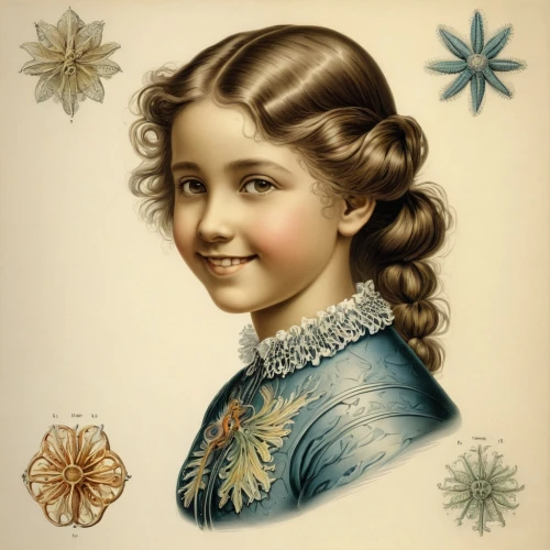 child portrait,vintage female portrait,portrait of a girl,shirley temple,girl in a wreath,young lady,elizabeth nesbit,girl portrait,vintage christmas card,victorian lady,marguerite,girl with bread-and-butter,vintage children,mystical portrait of a girl,vintage girl,vintage illustration,young woman,the little girl,female portrait,kate greenaway,Illustration,Retro,Retro 24
