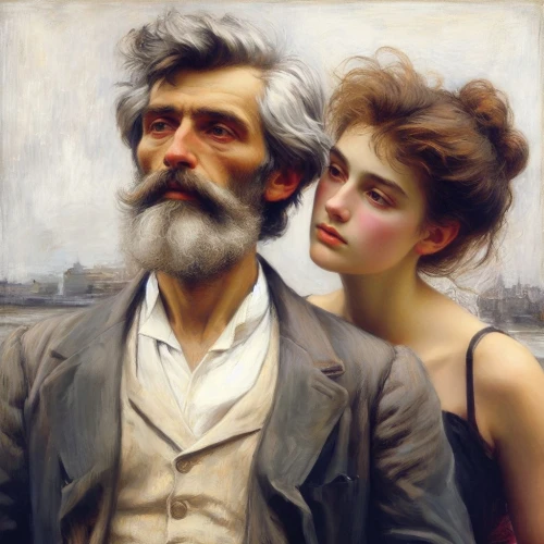 vintage man and woman,romantic portrait,man and wife,young couple,man and woman,vintage boy and girl,old couple,two people,father with child,mother and father,gentleman icons,boy and girl,vintage art,artist portrait,father and daughter,as a couple,man and boy,la violetta,bouguereau,fantasy portrait