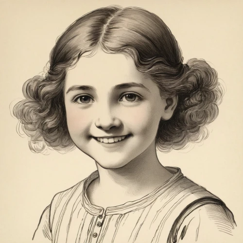 child portrait,portrait of a girl,girl portrait,girl drawing,madeleine,vintage drawing,the little girl,pencil drawings,pencil drawing,bouguereau,child girl,pencil art,little girl,vintage female portrait,young lady,princess leia,a girl's smile,jane austen,graphite,girl with bread-and-butter,Illustration,Retro,Retro 22