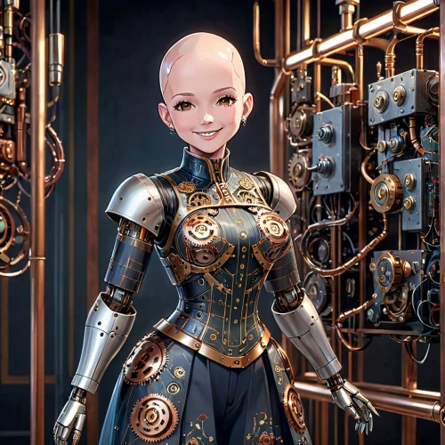 cyborg,neottia nidus-avis,mezzelune,paladin,steampunk,gara,jaya,humanoid,venera,sterntaler,stechnelken,mechanical,sci fiction illustration,cg artwork,female warrior,metallurgy,c-3po,della,vector girl,knight armor,Anime,Anime,General