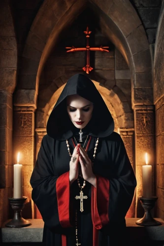 seven sorrows,priest,gothic portrait,blood church,catholicism,the nun,archimandrite,praying woman,nun,benedictine,gothic woman,nuncio,the prophet mary,woman praying,carmelite order,orthodoxy,church faith,dark gothic mood,gothic style,religious,Illustration,Vector,Vector 18