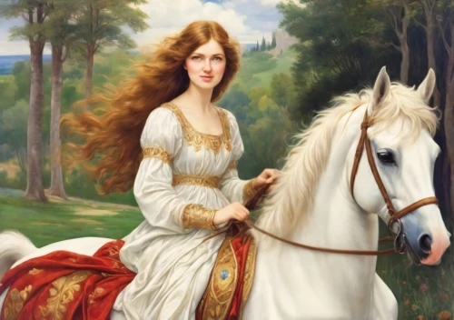 a white horse,andalusians,white horse,british longhair,joan of arc,constellation unicorn,borzoi,franz winterhalter,british semi-longhair,unicorn art,centaur,arabian horse,horseback,white lady,celtic queen,oriental longhair,white horses,equestrian,portrait of a girl,equestrianism