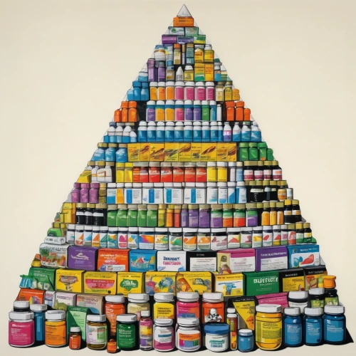 paint cans,tower of babel,paints,acrylic paints,cans of drink,chalk stack,tin cans,cans,art supplies,art materials,building blocks,pyramid,canned food,stockpile,health products,colored pencil background,histogram,spray cans,cool pop art,pop art colors,Conceptual Art,Graffiti Art,Graffiti Art 12