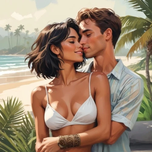 honeymoon,couple goal,bali,lindos,bora-bora,tahiti,havana,beautiful couple,beach background,romantic portrait,world digital painting,kohphangan,luau,aloha,young couple,couple in love,vintage boy and girl,hot love,idyllic,digital painting