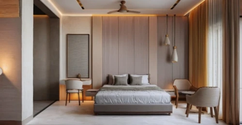 room divider,modern room,sleeping room,guest room,boutique hotel,contemporary decor,japanese-style room,danish room,guestroom,bedroom,modern decor,interior modern design,bamboo curtain,interior decoration,great room,interior design,interiors,rooms,wall plaster,one room