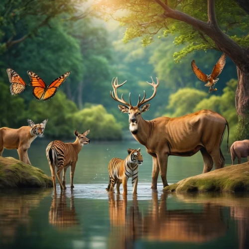 forest animals,woodland animals,deers,european deer,deer illustration,spotted deer,wildlife,animals hunting,deer,animal migration,fallow deer group,animal world,hunting scene,fawns,wild life,wild animals,pere davids deer,whimsical animals,wild nature,deer in tears,Photography,General,Cinematic