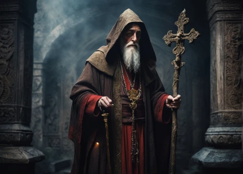 archimandrite,hieromonk,the abbot of olib,high priest,middle eastern monk,orthodoxy,saint mark,priest,romanian orthodox,gandalf,benediction of god the father,magus,benedictine,orthodox,twelve apostle,metropolitan bishop,nuncio,lord who rings,the wizard,monk,Illustration,Paper based,Paper Based 20