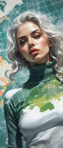 world digital painting,dahlia white-green,sci fiction illustration,marina,aquaman,background ivy,painting technique,underwater background,digital painting,the sea maid,jade,painting work,fantasy woman,risk,the blonde in the river,game illustration,detail shot,juno,gray-green,rosa ' amber cover,Conceptual Art,Fantasy,Fantasy 11