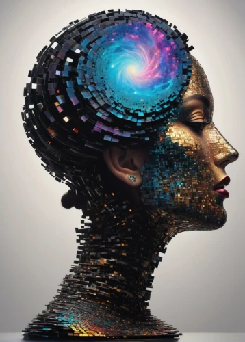 head woman,mind-body,human head,brainy,mind,neural network,computational thinking,woman thinking,artificial intelligence,ai,sci fiction illustration,cybernetics,neural,dimensional,cognitive psychology,brain icon,computer art,brain,humanoid,andromeda,Conceptual Art,Oil color,Oil Color 11