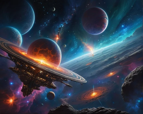 space art,space ships,planets,sci fiction illustration,alien planet,outer space,deep space,federation,spacescraft,planetary system,spaceships,alien world,futuristic landscape,exoplanet,scifi,orbiting,space voyage,space,sci fi,cg artwork,Illustration,Realistic Fantasy,Realistic Fantasy 03