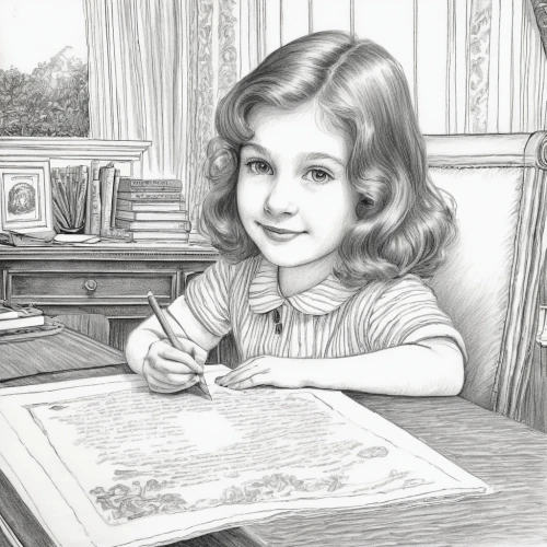 girl drawing,children drawing,little girl reading,girl studying,child portrait,coloring pages kids,child with a book,girl with cereal bowl,coloring picture,child's diary,vintage drawing,pencil drawings,shirley temple,coloring pages,kids illustration,pencil frame,pencil art,pencil drawing,illustrator,coloring page,Illustration,Paper based,Paper Based 10