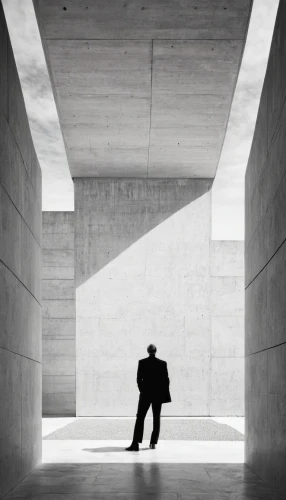 man holding gun and light,silhouette of man,white-collar worker,man silhouette,blackandwhitephotography,minimalism,standing man,conceptual photography,man praying,concrete background,minimal,exposed concrete,concrete ceiling,underground garage,concrete construction,thinking man,walking man,film noir,private investigator,solitary,Illustration,Black and White,Black and White 33