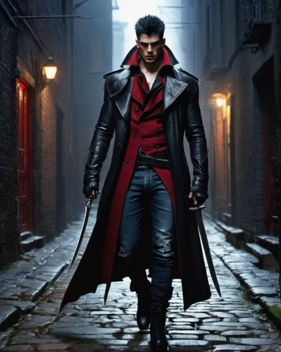 red coat,overcoat,dracula,red hood,dean razorback,vampire,old coat,wolverine,long coat,frock coat,the fur red,daemon,red super hero,coat,action hero,daredevil,renegade,trench coat,vampires,katakuri,Art,Artistic Painting,Artistic Painting 08