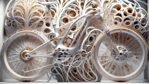 bicycle wheel,kinetic art,bicycle basket,wood carving,bicycles,patterned wood decoration,cog wheels,artistic cycling,paper art,spokes,ornamental dividers,wood art,bicycle part,wooden wheel,bicycle wheel rim,bicycle shoe,art nouveau design,bicycle,bicycle chain,carved wood