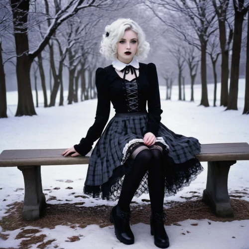 gothic fashion,gothic dress,gothic woman,gothic style,goth woman,winter dress,gothic portrait,gothic,white winter dress,white rose snow queen,goth,goth like,goth subculture,dark gothic mood,park bench,black coat,the snow queen,victorian lady,winterblueher,winter cherry,Photography,Fashion Photography,Fashion Photography 20