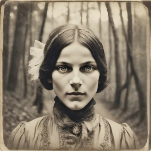 ambrotype,vintage female portrait,mystical portrait of a girl,vintage woman,sepia,ethel barrymore - female,agfa isolette,portrait of a girl,charlotte cushman,stieglitz,gothic portrait,lilian gish - female,lillian gish - female,hipparchia,vintage girl,rusalka,woman portrait,silent screen,young woman,feist,Photography,Polaroid