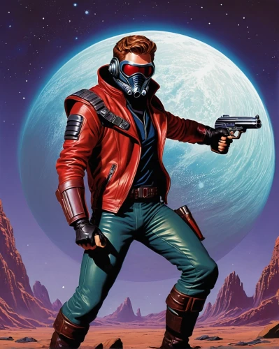 star-lord peter jason quill,red planet,ranger,mission to mars,sci fiction illustration,dune 45,martian,sci fi,erbore,action-adventure game,guardians of the galaxy,renegade,cobra,sci - fi,sci-fi,nova,science fiction,game art,gas planet,jackal,Conceptual Art,Sci-Fi,Sci-Fi 20