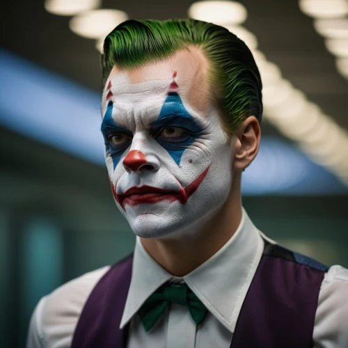 joker,ledger,face paint,scary clown,clown,two face,creepy clown,without the mask,supervillain,comiccon,face painting,horror clown,cosplay image,comic characters,angry man,bodypainting,rorschach,villain,rodeo clown,with the mask,Photography,General,Cinematic