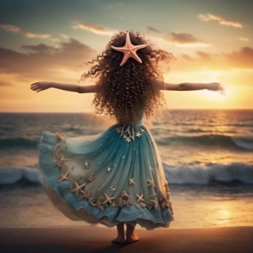 magic star flower,falling star,little girl twirling,star scatter,fairies aloft,little girl in wind,little girl ballet,runaway star,blue star,love dance,whirling,pirouette,freedom from the heart,sea star,star,mystic star,nautical star,sunstar,cheerfulness,ballerina girl