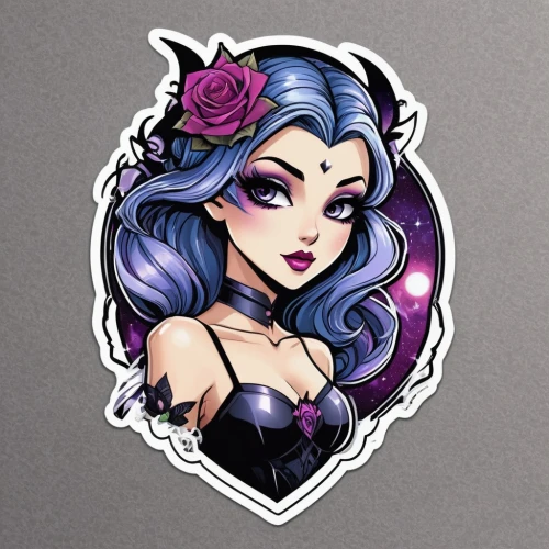 acerola,zodiac sign libra,zodiac sign gemini,lilac blossom,widowmaker,widow flower,rose flower illustration,purple rose,disney rose,rockabella,vanessa (butterfly),lilacs,vector illustration,vampira,medusa,la violetta,rarity,veil purple,lilac flower,mermaid vectors,Unique,Design,Sticker