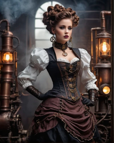 steampunk,victorian style,victorian lady,gothic fashion,victorian fashion,steampunk gears,gothic portrait,gothic woman,victorian,barmaid,gothic style,the victorian era,gothic dress,celtic queen,bodice,clockmaker,overskirt,vintage clothing,fairy tale character,girl in a historic way,Photography,Documentary Photography,Documentary Photography 34