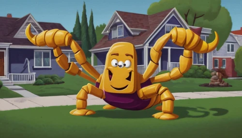 kraft,muscle man,hamburger helper,kontroller,sponge,termite,spider the golden silk,nematode,gouda,lasagnette,cute cartoon character,bob,strongman,the mascot,homer,bee,beemster gouda,pretzel rod,pretzels,bert