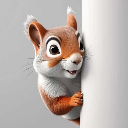 squirell,cute cartoon character,squirrel,chipmunk,cute cartoon image,atlas squirrel,surprised,the squirrel,conker,hungry chipmunk,cute animal,chipping squirrel,sniff,peek,squirrels,wall,douglas' squirrel,curious,cute animals,weasel,Unique,3D,3D Character