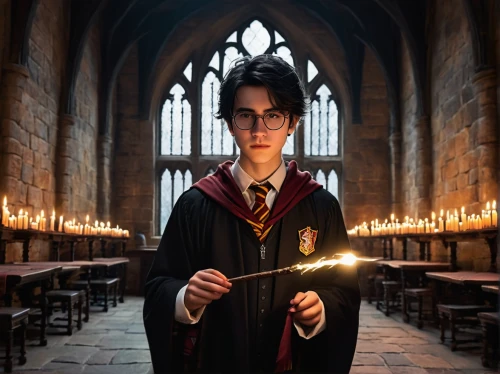 hogwarts,harry potter,potter,wizardry,scholar,academic,academic dress,candle wick,albus,librarian,professor,potions,wizard,school uniform,private school,wand,gothic portrait,harry,composite,tutor,Illustration,Paper based,Paper Based 02