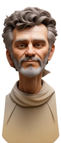 george lucas,the abbot of olib,saint joseph,obi-wan kenobi,friar,luke skywalker,3d figure,3d model,twelve apostle,senate,png image,bust of karl,tyrion lannister,middle eastern monk,benedictine,carthusian,pope francis,mundi,pope,saint peter,Illustration,Black and White,Black and White 20