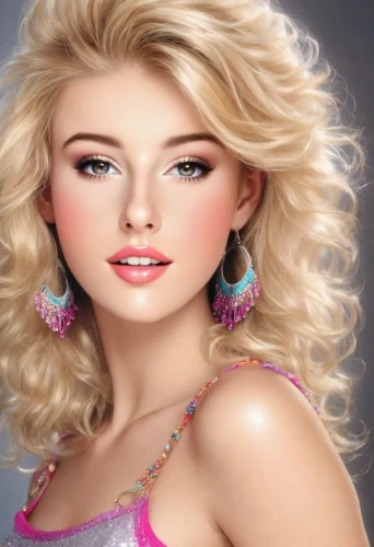 realdoll,barbie doll,barbie,romantic look,doll's facial features,princess' earring,romantic portrait,blond girl,blonde woman,pearl necklaces,beautiful young woman,pink beauty,female beauty,beauty face skin,bridal jewelry,airbrushed,pretty young woman,blonde girl,pretty women,pearl necklace