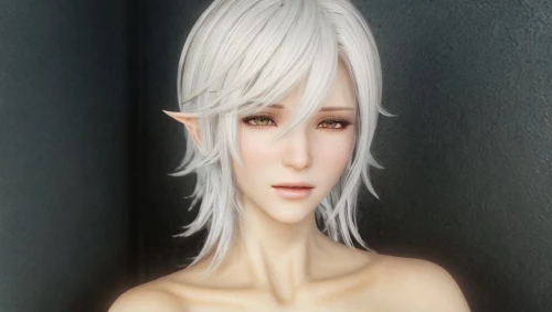 male elf,violet head elf,elven,elf,dark elf,male character,wood elf,natural cosmetic,female doll,cullen skink,pale,cosmetic,3d rendered,elves,mezzelune,3d model,doll's facial features,white rose snow queen,eris,female model