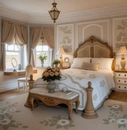ornate room,bridal suite,great room,danish room,guest room,shabby-chic,canopy bed,bedding,sleeping room,bedroom,bed linen,shabby chic,interior decoration,room newborn,linens,luxury home interior,guestroom,decorates,four poster,window treatment,Photography,General,Realistic