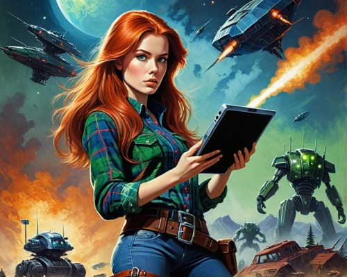 sci fiction illustration,game illustration,book cover,girl with gun,fantasy art,sci fi,fantasy picture,cg artwork,girl with a gun,librarian,sci - fi,sci-fi,ranger,world digital painting,author,game art,fantasy portrait,mystery book cover,girl at the computer,drone pilot,Conceptual Art,Sci-Fi,Sci-Fi 20