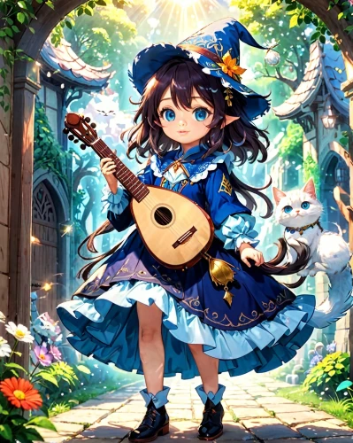 guitar,playing the guitar,country dress,guitar player,musician,concert guitar,halloween witch,autumn background,music fantasy,serenade,art bard,oktoberfest background,halloween background,fairy tale character,fantasia,musical background,magical,birthday banner background,bard,halloween wallpaper