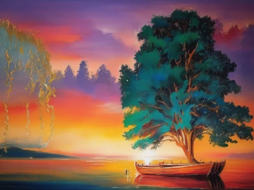 oil painting on canvas,art painting,landscape background,boat landscape,oil painting,painted tree,glass painting,oil on canvas,indigenous painting,painting technique,river landscape,an island far away landscape,khokhloma painting,coastal landscape,forest landscape,sea landscape,photo painting,fabric painting,nature landscape,home landscape,Illustration,Paper based,Paper Based 04