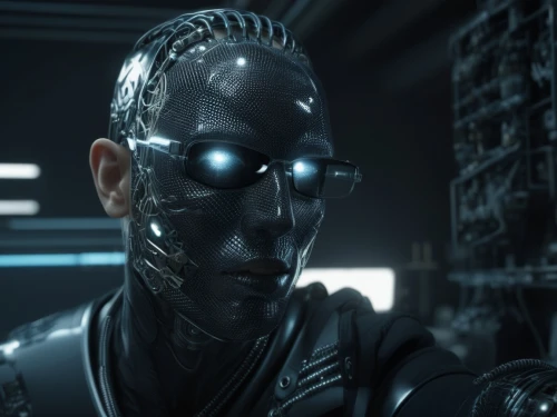 cybernetics,cyborg,3d man,endoskeleton,biomechanical,cyberpunk,terminator,cyber,cyber glasses,humanoid,scifi,artificial intelligence,random access memory,wearables,3d rendered,sci fi,2080 graphics card,robotic,digital compositing,droid,Conceptual Art,Sci-Fi,Sci-Fi 09