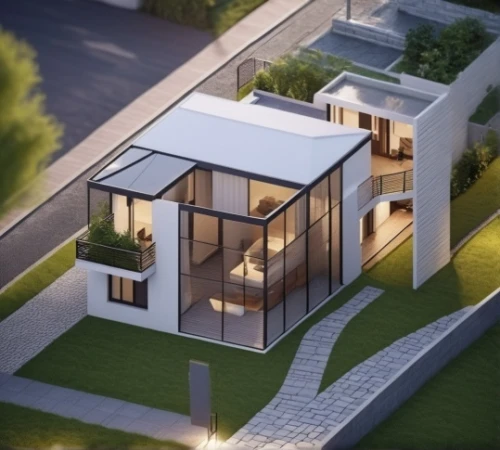 modern house,3d rendering,cubic house,modern architecture,frame house,smart home,danish house,cube house,contemporary,eco-construction,two story house,house drawing,residential house,prefabricated buildings,inverted cottage,archidaily,smart house,house shape,modern building,render