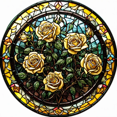 stained glass window,stained glass,stained glass windows,roses frame,floral ornament,church window,stained glass pattern,church windows,round window,yellow rose background,art nouveau,art nouveau design,noble roses,art nouveau frame,roses pattern,rose arrangement,mosaic glass,rose flower illustration,blooming roses,yellow roses