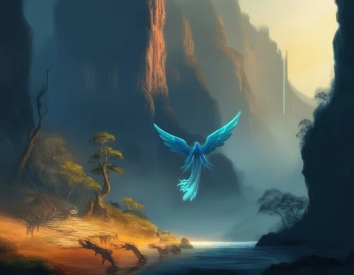 canyon,blue cave,fantasy landscape,chasm,take-off of a cliff,blue caves,bird kingdom,cave,narrows,world digital painting,ravine,fairyland canyon,the blue caves,cave on the water,digital painting,fantasy picture,fairy chimney,cliffs,sea swallow,sea cave,Conceptual Art,Fantasy,Fantasy 02