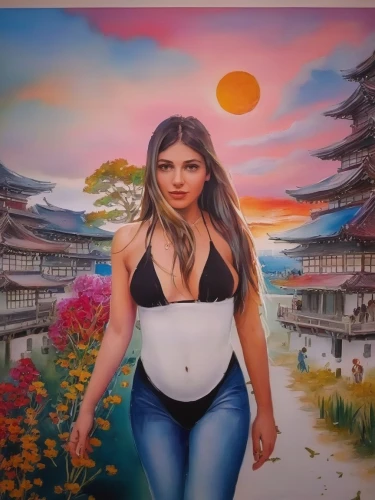 kim,belly painting,art,latina,pregnant woman icon,indigenous painting,pregnant woman,asian vision,oil on canvas,khokhloma painting,asia,diet icon,woman eating apple,oil painting on canvas,pregnant girl,plus-size,kandy,popular art,lima,art painting,Illustration,Paper based,Paper Based 04