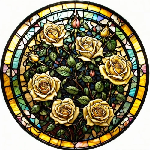 stained glass window,stained glass,church window,stained glass windows,floral ornament,mosaic glass,round window,stained glass pattern,leaded glass window,rose arrangement,art nouveau design,roses frame,church windows,art nouveau,noble roses,floral arrangement,yellow rose background,rose wreath,art nouveau frame,rose flower illustration