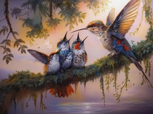 bird couple,hummingbirds,tropical birds,birds on a branch,parrot couple,bird painting,humming bird pair,songbirds,hunting scene,birds on branch,wild birds,flying birds,birds with heart,parrots,oil painting on canvas,humming birds,romantic scene,macaws,perched birds,couple boy and girl owl,Illustration,Paper based,Paper Based 04