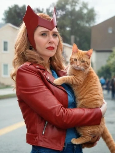 captain marvel,scarlet witch,red tabby,she-cat,red cat,cat sparrow,kat,super heroine,vintage cat,cat mom,catwoman,firestar,superhero,halloween cat,halloween2019,halloween 2019,costume hat,sidekick,cat image,social