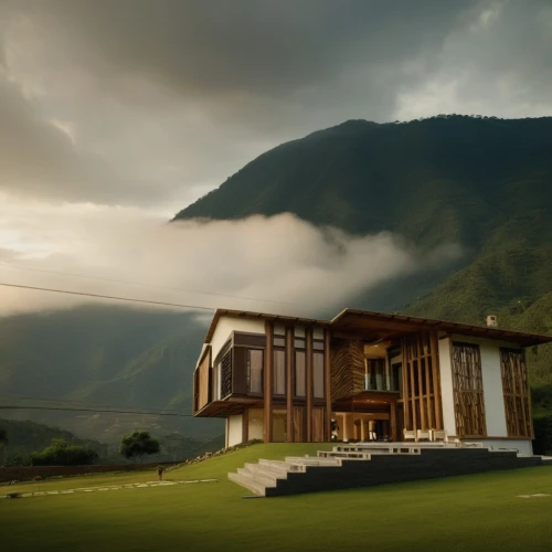 house in the mountains,house in mountains,eco hotel,feng shui golf course,chalet,golf hotel,golf resort,bhutan,stilt house,the cabin in the mountains,beautiful home,hill station,marvel of peru,asian architecture,srilanka,costa rica,build by mirza golam pir,holiday villa,timber house,peru i,Photography,General,Natural