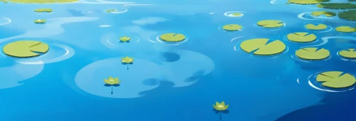 panoramical,underwater background,floating islands,underwater oasis,aquatic plants,lily pads,underwater landscape,water lilies,blobs,floating island,water scape,school of fish,water lotus,aquatic plant,shallows,underwater playground,artificial islands,frog background,water plants,waterscape,Anime,Anime,Traditional