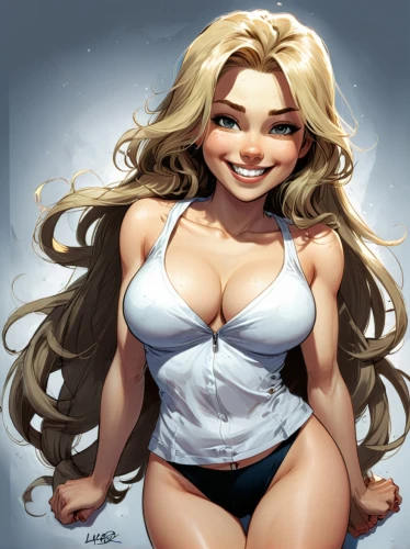blonde woman,elsa,mariah carey,blonde girl,blond girl,coco blanco,the blonde in the river,motor boat race,pin-up girl,grin,motorboat sports,eurasian,persian,the sea maid,white clothing,dodge la femme,jaya,marina,marilyn,a girl's smile,Illustration,American Style,American Style 13