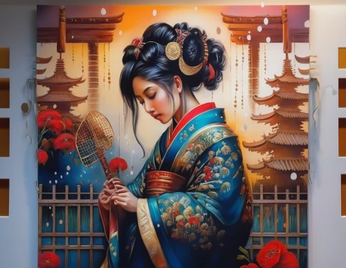 geisha,chinese art,geisha girl,japanese art,taiwanese opera,japanese woman,oriental painting,asia,asian culture,mulan,asian woman,korean culture,japanese culture,oriental girl,dongfang meiren,oriental,oriental princess,taipei,peking opera,siu mei,Illustration,Paper based,Paper Based 04